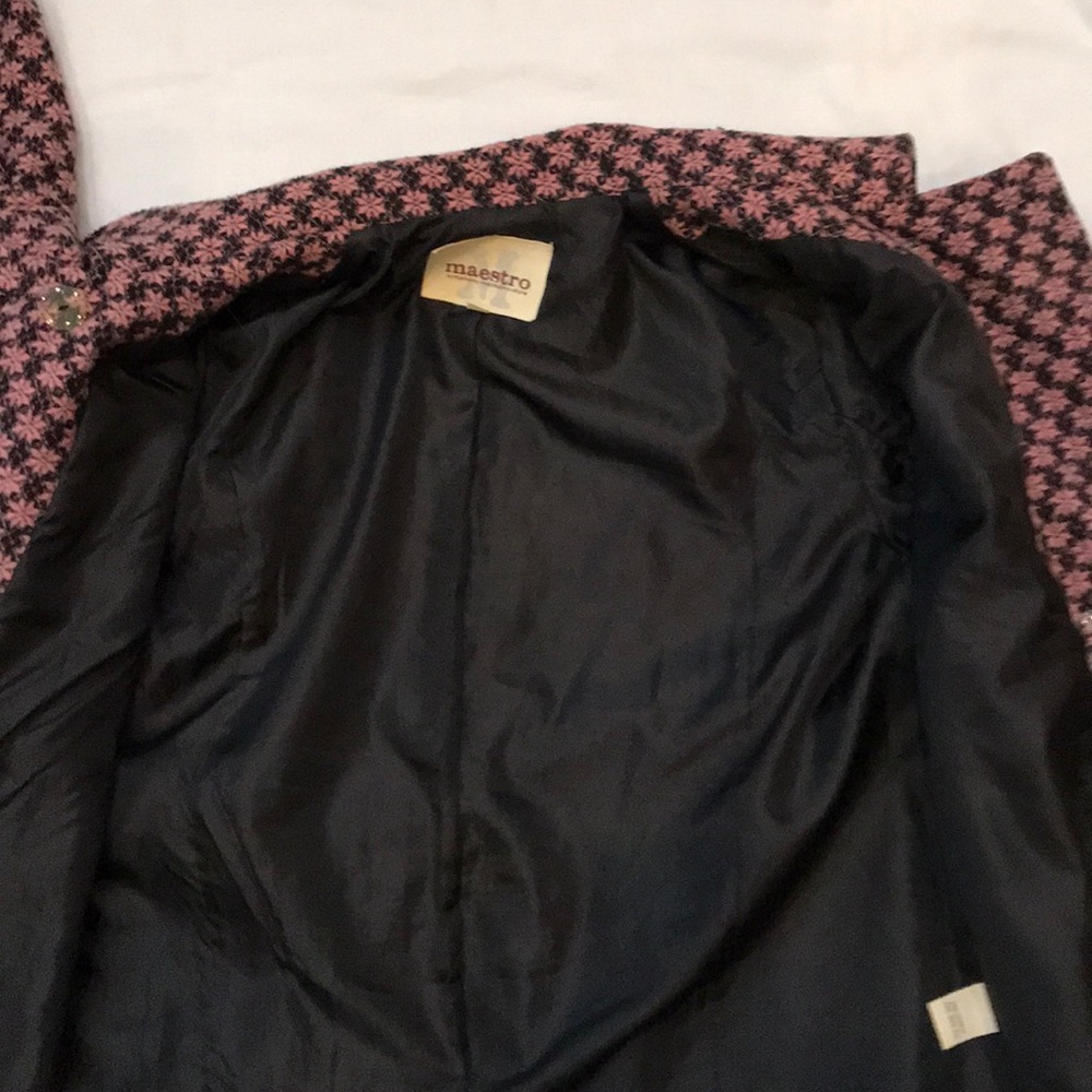 Maestro Lined Pea Coat- 3- Button Front- Size Med - image 5